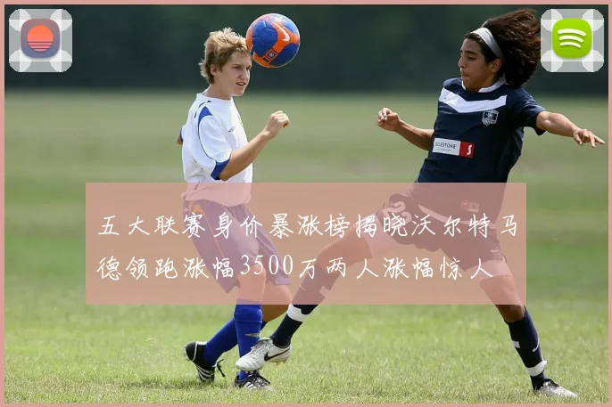 五大联赛身价暴涨榜揭晓沃尔特马德领跑涨幅3500万两人涨幅惊人